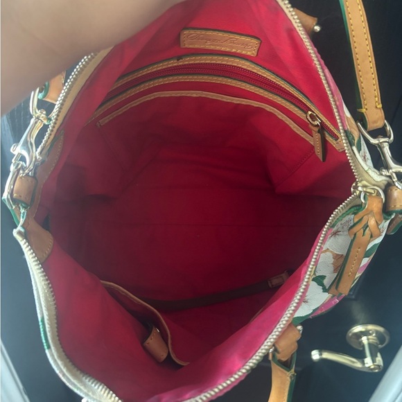 Dooney & Bourke Pink and Green Floral Satchel - Picture 8 of 13